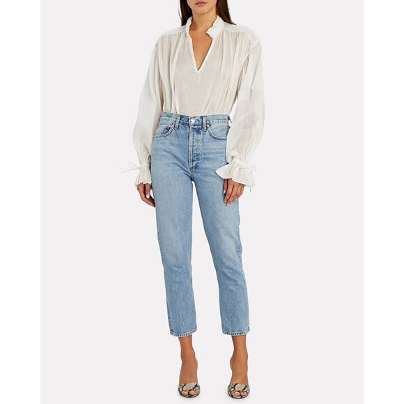 AGOLDE Riley High-Rise Straight Cropped Jeans - Picture 1 of 11
